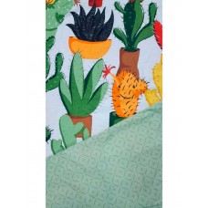 Комплект постельного белья Крис-Пол сатин Разноцветные Кактусы (17511)