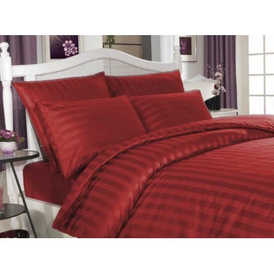 Комплект постельного белья Крис-Пол страйп-сатин Красный (541934)