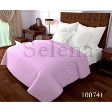 Постельное белье Selena бязь 100741 Stripe Сиренево-Белый