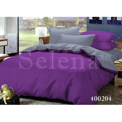 Постельное белье Selena поплин 400204 Серо-Фиолетовый